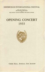 Edinburgh Internationa Festival Opening Concert 1955