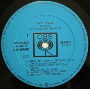 日本Columbia/CBS OS-810-C Label