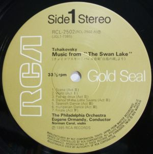RVC/RCA Gold Seal RCL-2502 Label
