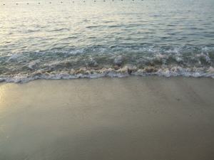 篠島サンサンビーチの砂浜・・・